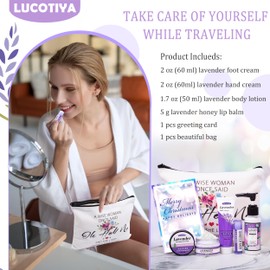 Christmas Gifts for Women Best Friends Gifts Sets Women Travel Size Toiletries Kit Travel Essentials for Women Self Care Gifts for Best Friends,Mom, Teacher,Grandma Lavender Gifts for Her Birthdayomen Self Care Gifts for Best Friends,Mom, Teacher,Grandma Lavender Gifts for Her