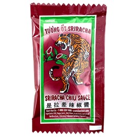 Crait Tuong Ot Sriracha Packets Single Serve Sriracha Hot Sauce Packets Sriracha Hot Sauce for Travel, On-The-Go, Cookouts, Sriracha Hot Sauce for Purse (50 Pack)