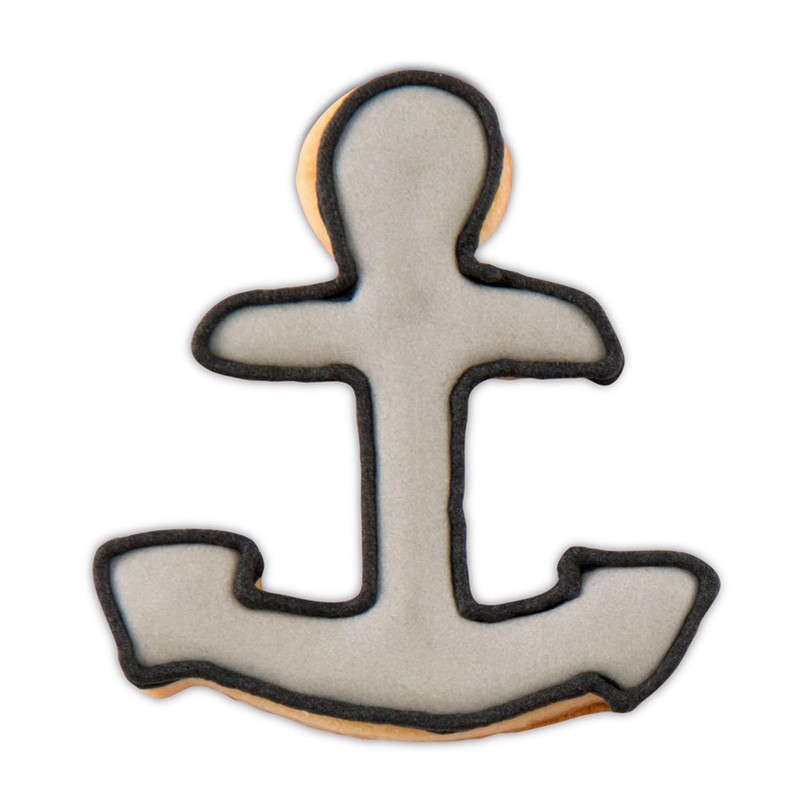 Staedter Anchor Cookie Cutter, Silver, 5.5 cm