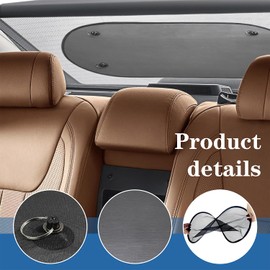RHQFDM Heckscheibe Sonnenschutz Kit,Mesh Sonnenschutz für Heckscheibe,Hund&kindersicherer Autosonnenschutz,im Auto Hinten,Durchlüftet und Atmungsaktiv mit UV-Schutz(100 * 50 Schwarz)