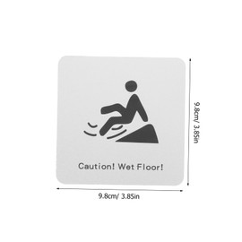 TEHAUX Slippery Floor Caution Sign Wet Floor Alert Safety Warning Plate Wall Mount Home School Safety