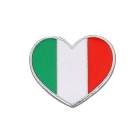 Little Heart-shaped Italy National Flag Enamel Pin and the Italian Badge Brooch For Backpack and Coat