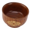 Wooden Rice Bowl Jujube Wood Anti Scald Exquisite Elegant Round