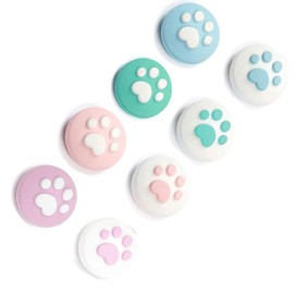 [Switch/Switch Lite Compatible] Analog Stick Cover, L/R Sensor Control Cap, Material, Anti-Slip Protective Cover (Set of 8), Rocker Cap, Cat Hand, Paw Claw, Thumb Grip Cap, Joystick Cover, Joystick Cap (Set 1)