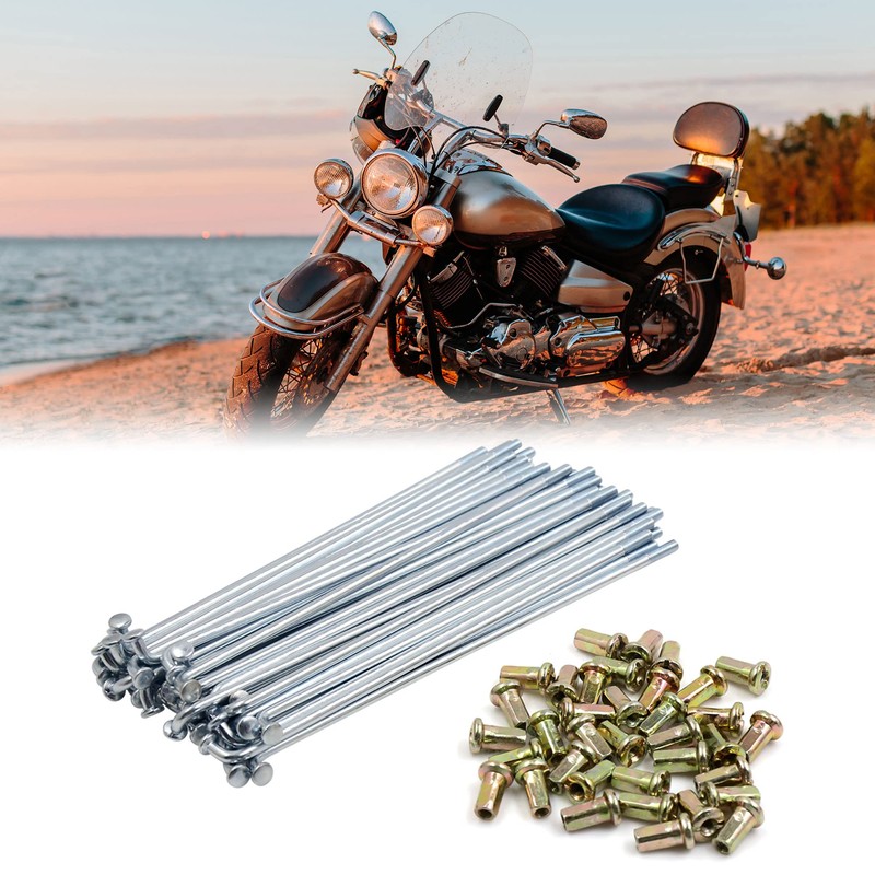 X AUTOHAUX 36 Sets Wheel Plated Spoke 150mm Length with