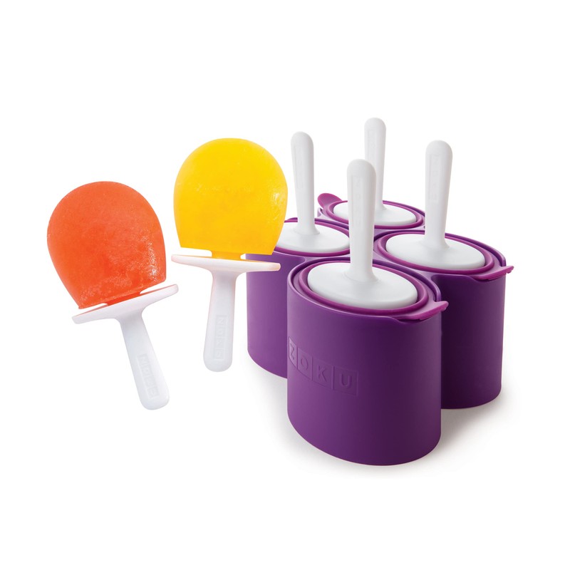 ZOKU Round Pop Molds - 4 Silicone Popsicle Molds with