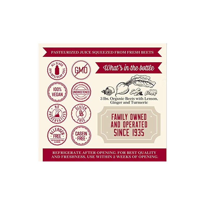 Lakewood Beet Ginger Turmeric, Fresh Pressed (32 Oz, 6 Pack)