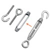 YAMASO 6Pcs M4 Hook & Eye Turnbuckle Wire Rope Tensioner