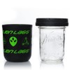 AlienLabs Black & Green 8oz Mason Stash Jar by RE:STASH