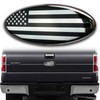9 Inch Oval Chrome and Black American Flag Front Grille
