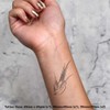 4 x 'Calligraphy Swallow' Temporary Tattoos - Water Resistant, Skin-Safe,