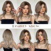 Tumhorn Ombre Blonde Wig for Women Long Wavy Middle Part
