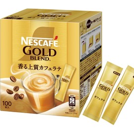 Nescafe Stick Gold Blend Stick Coffee 100P (7g/P), Box, Cafe Latte, Individually Wrapped