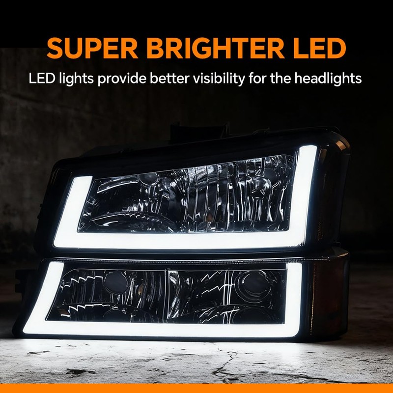 G-PLUS LED DRL headlights, Compatible with 2003 2004 2005 2006