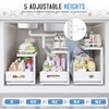 Biboraya Under Sink Organizer Upgrade To Professional Rails,2-Tier Dual Pull