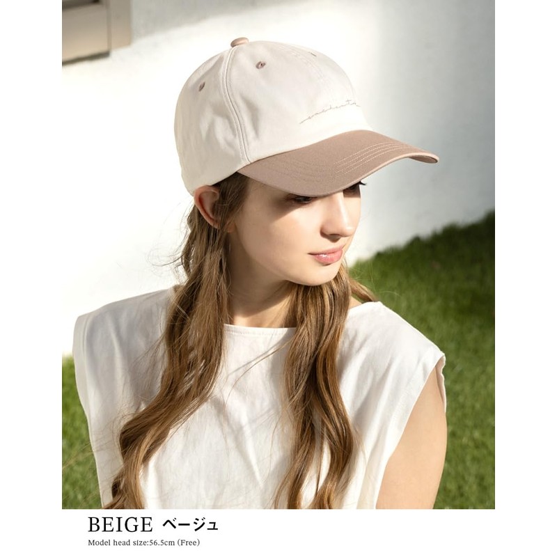 Loo&c Women's Hat Cap, Large Sizes, Deep, Bi-Color Cap, Cotton,