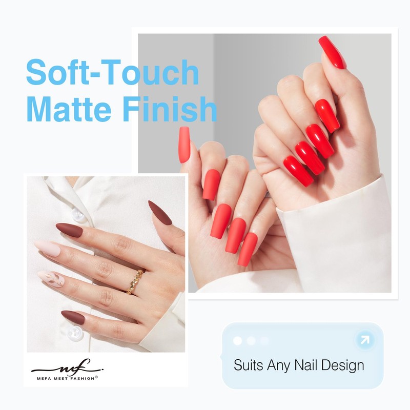 MEFA MEET FASHION Glossy and Matte Gel Top Coat Set,