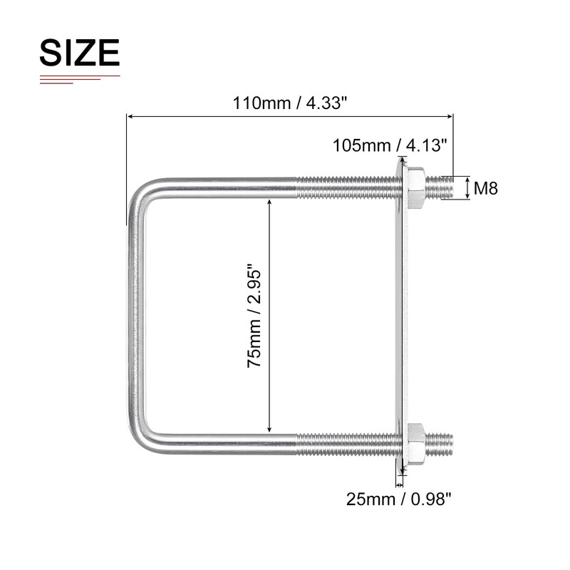 DTGN M8 x 75 x 110mm (Screw Diameter x Width