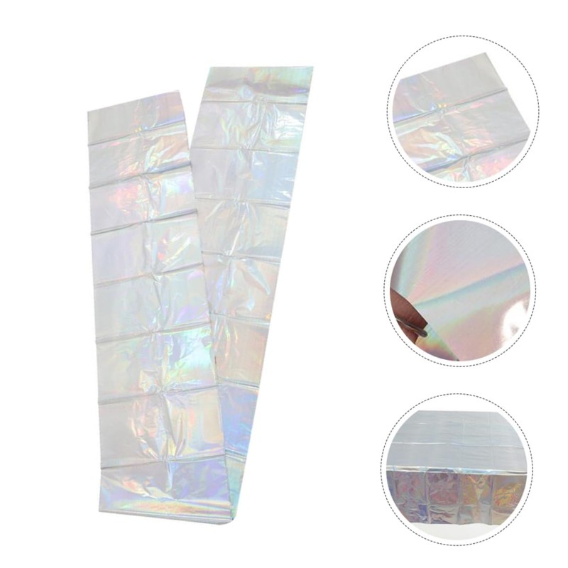Ciieeo 2pcs Iridescent Tablecloth Rectangle Table Cover Party Supplies for