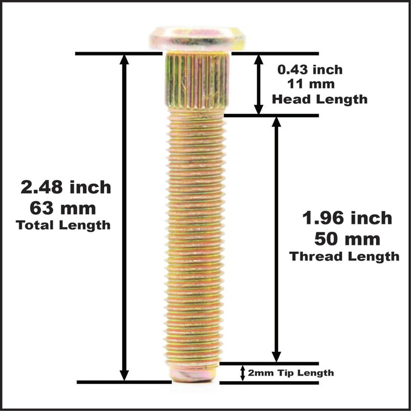 Project Innovation 63mm Total Length Long Extended Wheel Lug Studs