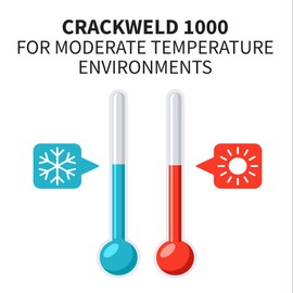 GlasWeld CrackWeld 1000 Long Crack Windshield Repair Resin - Professional Windshield Chip Repair Glue & Auto Crack Fluid Filler, Strong Windshield Repair Fluid for Moderate Temperatures (30 ml)