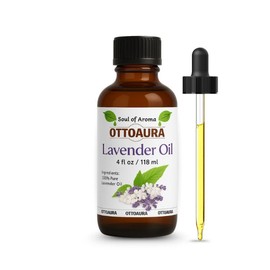 OTTO AURA Lavender Essential Oil, 4 fl oz, Pure Natural Therapeutic Grade, for Diffuser and Massage