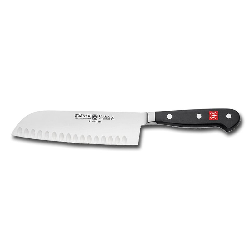 Wüsthof Santoku knife, 7", Black