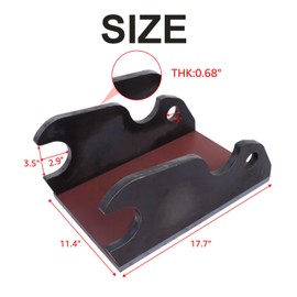 Spirrelab Excavator U55 KX057 Quick Attach Bucket Ears Attachment Fit for Kubota U55 KX057 KX191 with Bottom Plate