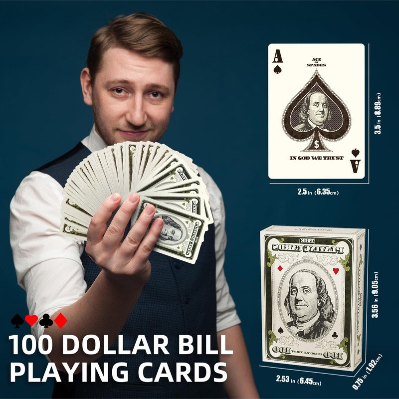 YOOTADO Playing Card, Unique DollarDesign for Poker Card, Card Deck,