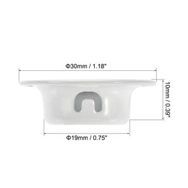 sourcing map Round Air Vents, Fit 0.75" Dia. Hole, Flat Circle Mesh Airflow Louver for Kitchen Cabinet Shoebox Wardrobe, Stainless Steel, White Pack of 5