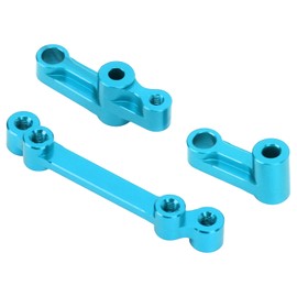 RC Steering Group Assembly Set Aluminum Alloy High Strength RC Cars Metal Upgrade Parts for 1/16 Remote Control CarBlue