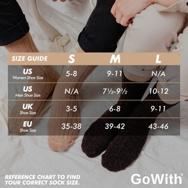 GoWith 1-2 Pairs of Alpaca Wool Socks Men Women Unisex Thermal Crew Socks for Hiking Work Outdoor 35-38, 39-42, 43-46