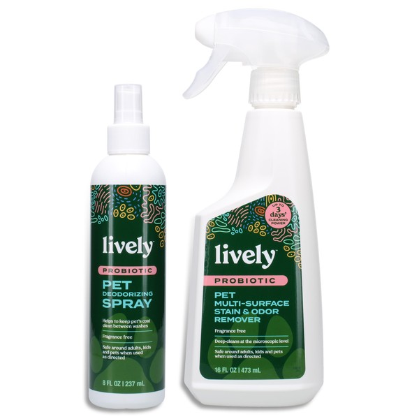Lively Pet Odor & Stain Control Bundle – Deodorizing Spray