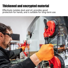 Rubber Gloves | Orange Heavy Duty Texture Nitrile Gloves,10x Tear-Resistant Heavy-Duty Textured Mitten Safety Protective for Mechanic Automotive Industrial Home