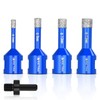 4 x Diamond Tile Drill Bits HV 10000+ Hardness, 6|8|10|12