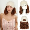 CHRSHN Hat Wigs for Women Baseball Cap With Hair Extensions
