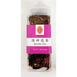 Roselle Tea, Loose Leaf Traditional Chinese Tea, 1.40oz (40g), 2-Pack洛神花茶