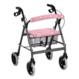 Gomyblomy Cute Cat Seat Covers for Rollator Walker for Seniors Pink Universal Rollator Walker Seat and Backrest Covers Protective Rollator Walker Accessories