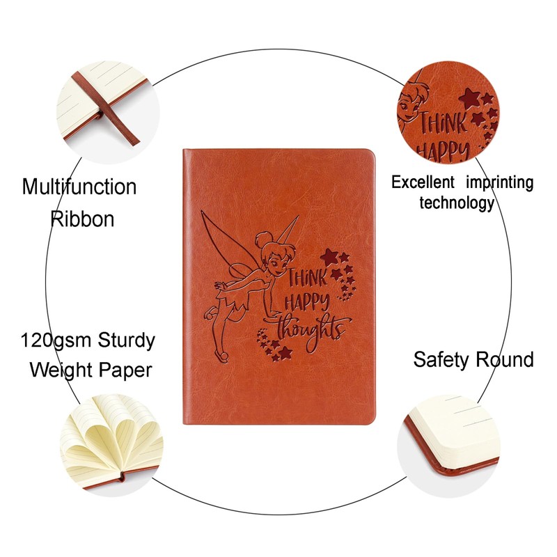WHLBHG Tinker Bell Leather journal notebook Tinker Bell Lover Gift