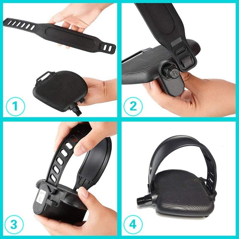Universal Pedal Strapfor Exercise Cycle Home or Gym,2Pcs Adjustable Length
