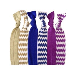 Active Accessories On-The-Go Hair Bands - 6 hairties in a pack. Go to the gym in style with these bracelet hair ties! (Warm)