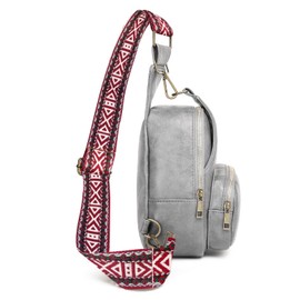 SVIWDSK Crossbody Sling Bags for Women Small Cross Body Trendy Fanny Pack Purse Belt Bag Travel Bag Lightweight Chest Bag(Grey)