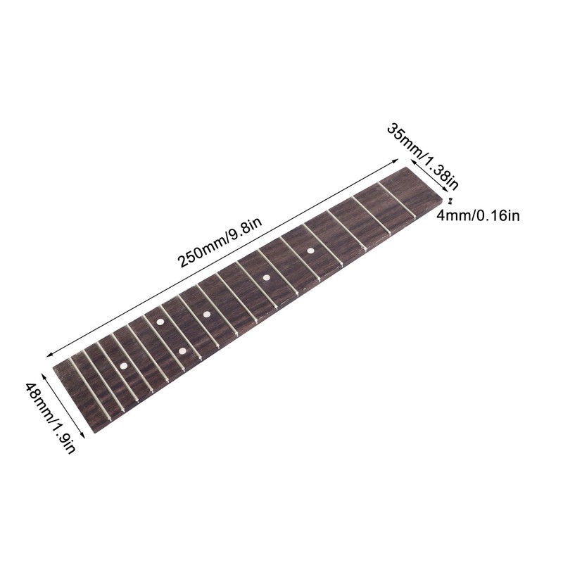 Ukulele Fretboard Rosewood Fingerboard 23in 17 Frets Replacement for Musical