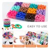 Kovict 200pcs Silicone Beads, 12mm Silicone Beads for Keychain Making,