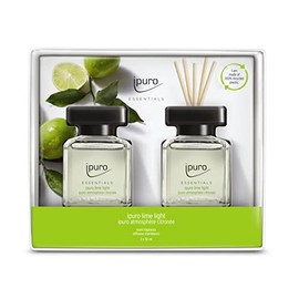 ipuro - Refreshing ipuro lime light room fragrance - subtle room freshener with sparkling and floral notes - stylish air freshener in the home for a puristic fragrance experience 2 x 50 ml