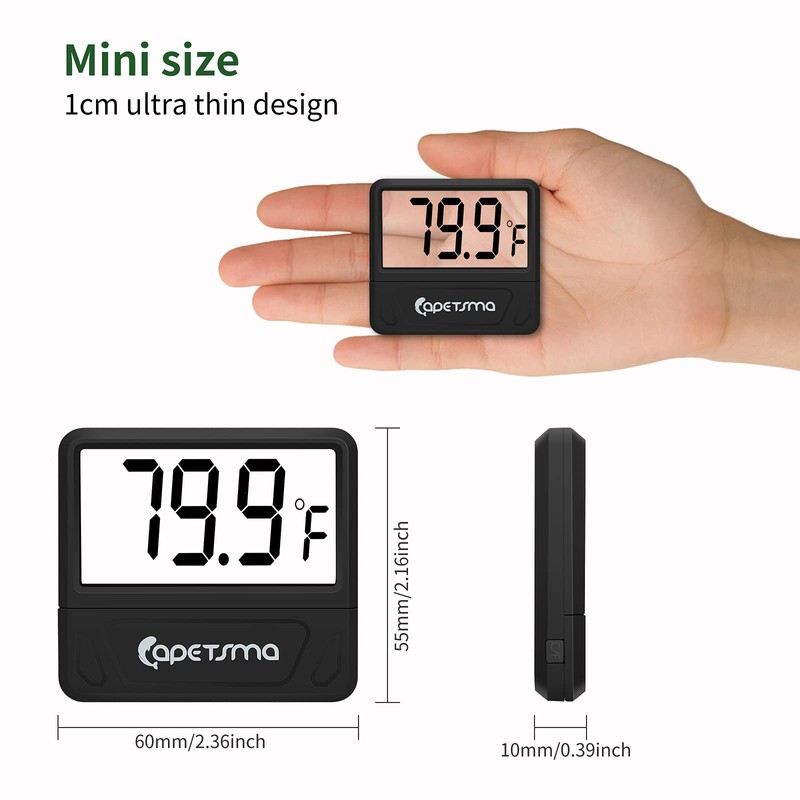 capetsma Aquarium Thermometer Digital Fish Tank Thermometer Accurate Reptile Thermometer