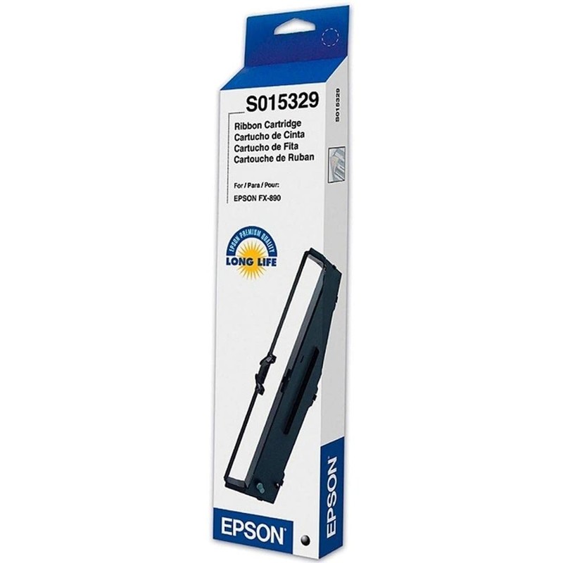 Epson S015329 FX-890 Fabric Ribbon -Cartridge (Black) in Retail Packaging