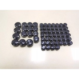 Unbranded 62X Black Bolt Toppers Caps Cover Kit For Harley 2017-2023 Touring 18-23 Softail