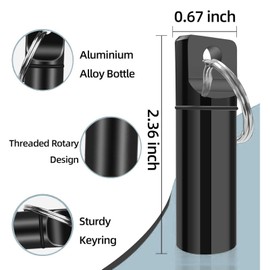 MOSURNSJWY Urns Keychain for Human Ashes, Cylinder Cremation Jewelry Urn Pendant for Women Men Keepsake Memorial Ashes Holder,Black