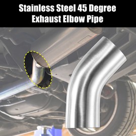 QUARKZMAN Exhaust Elbow Pipe 2.5 Inch Outer Diameter 45 Degrees SS304 Stainless Steel
